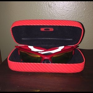 Oakley Half Jacket Red/White Sunglasses POLARIZED