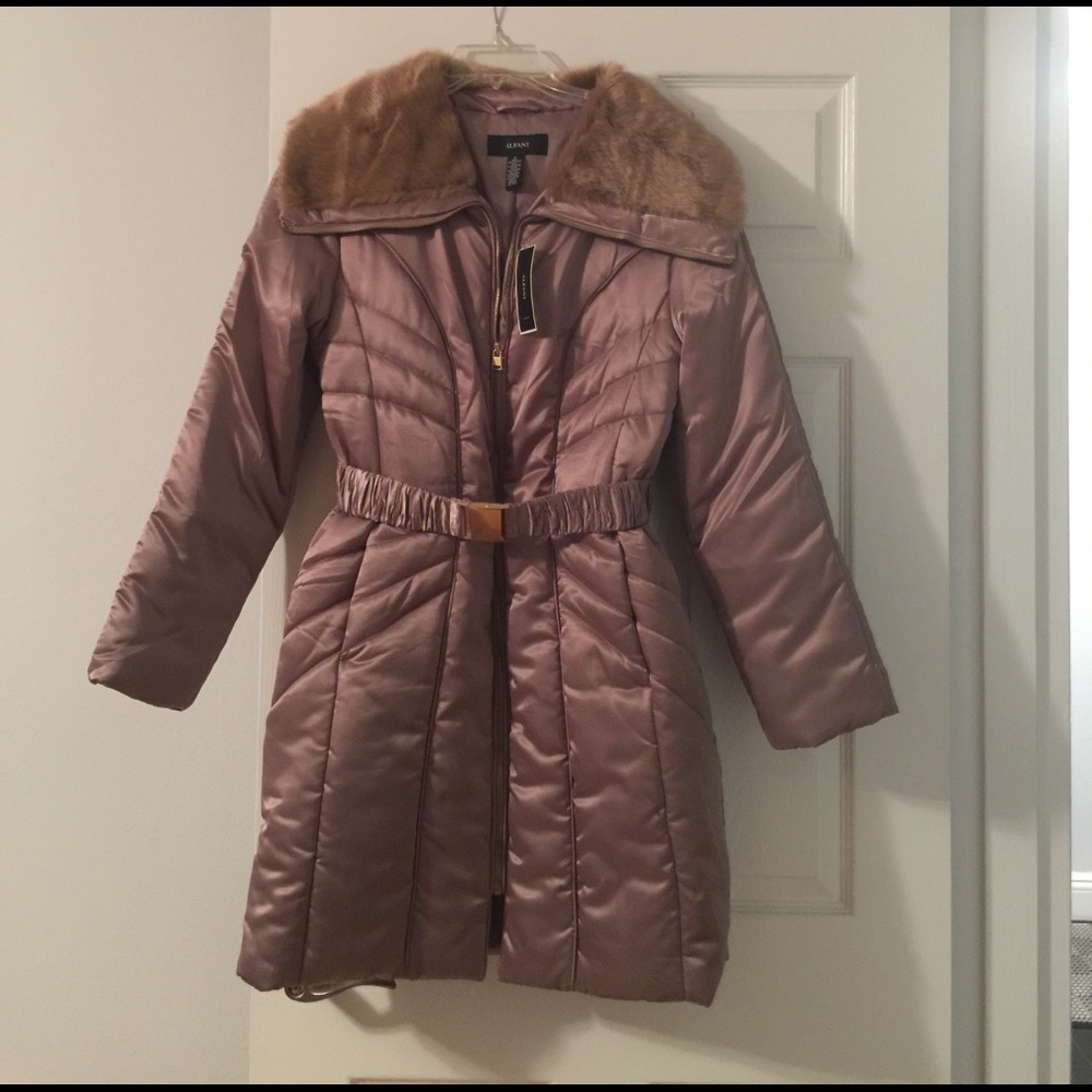 Alfani dark champagne/gold winter coat size sm