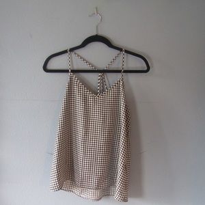 Abercrombie and Fitch Lattice Back Gingham Tank