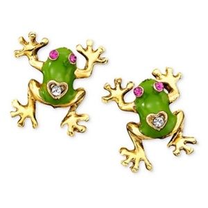 Betsey Johnson Frog stud earrings