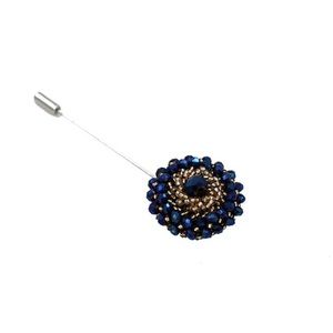 Sapphire Blue Jeweled Lapel Pin
