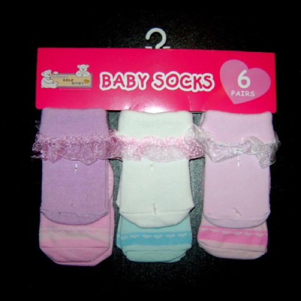 Baby Girls 12 pairs Socks Size 0-6M