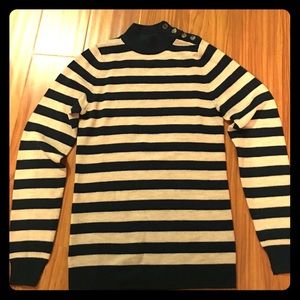 Levi's Women's Green/Taupe Stripe Sweater