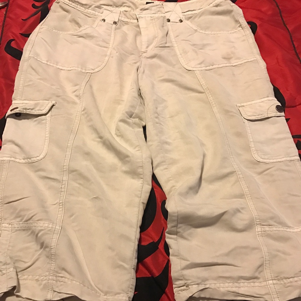 Beige colored cargo pants