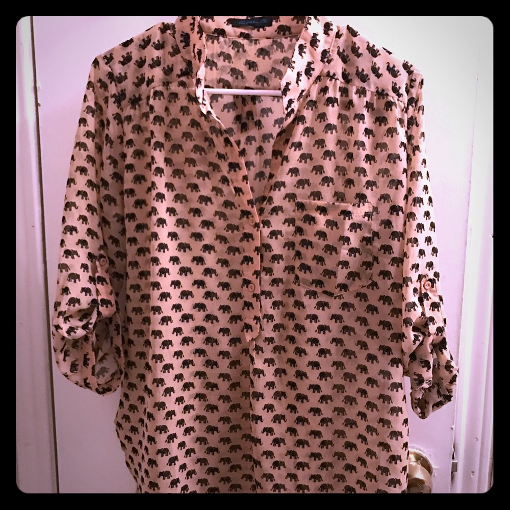 Elephant print tunic