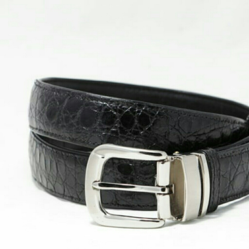 Men's 100% Genuine Leather Black Belt