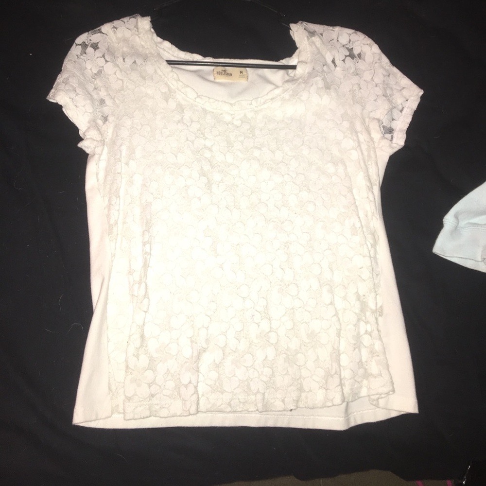 Hollister White Lace Shirt