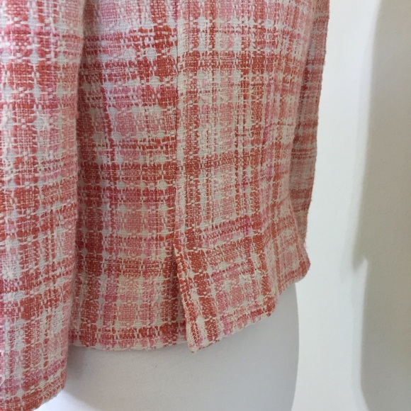 Talbots Pink & White Blazer Jacket Size 4P - Picture 3 of 6
