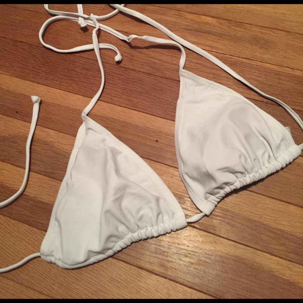 White string bikini top