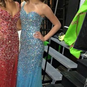 Aqua blue pageant/prom dress