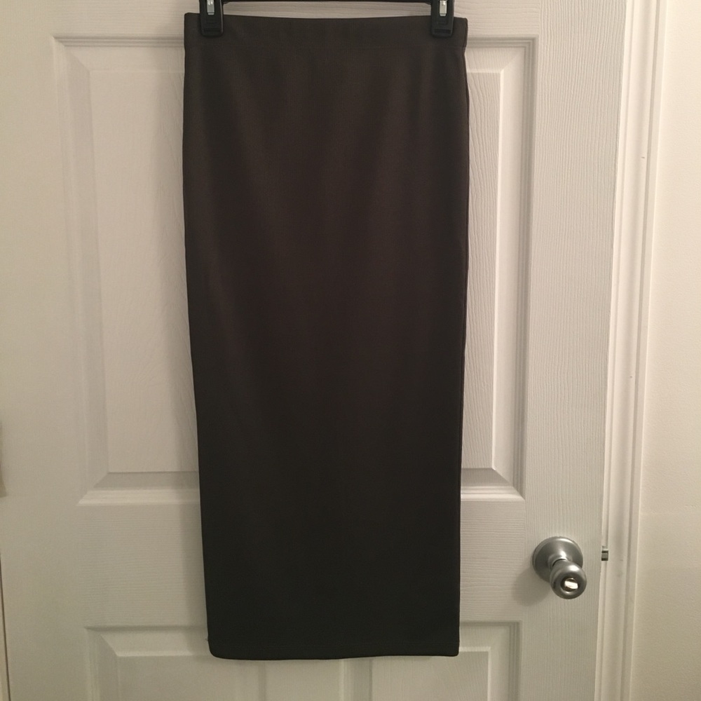 Army Green Midi Skirt