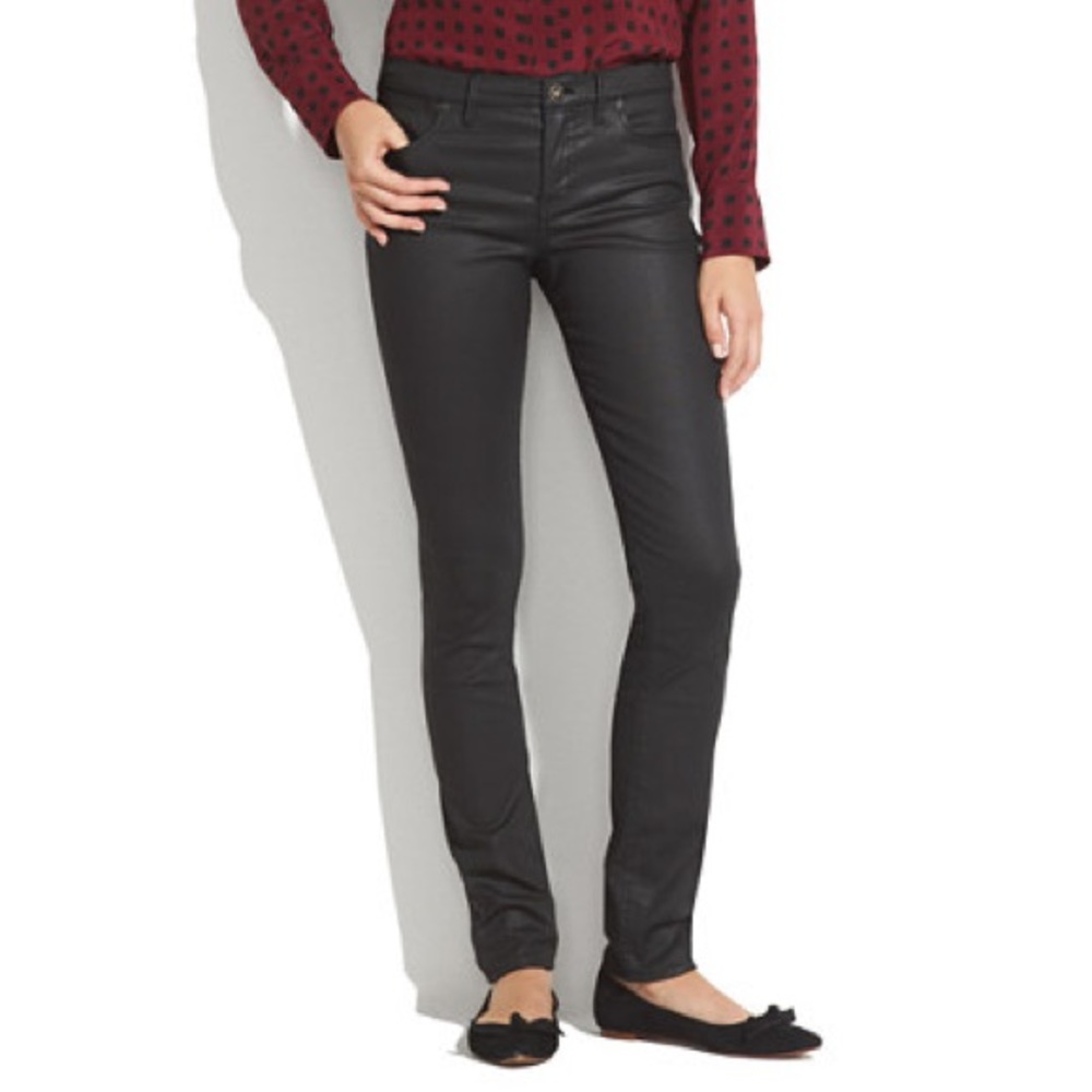 Madewell black waxed pants ( leather pants )