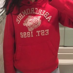 Abercrombie red sweatshirt muscle XL kids