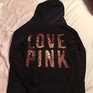✨SALE✨Black and Gold Love Pink Jacket!!