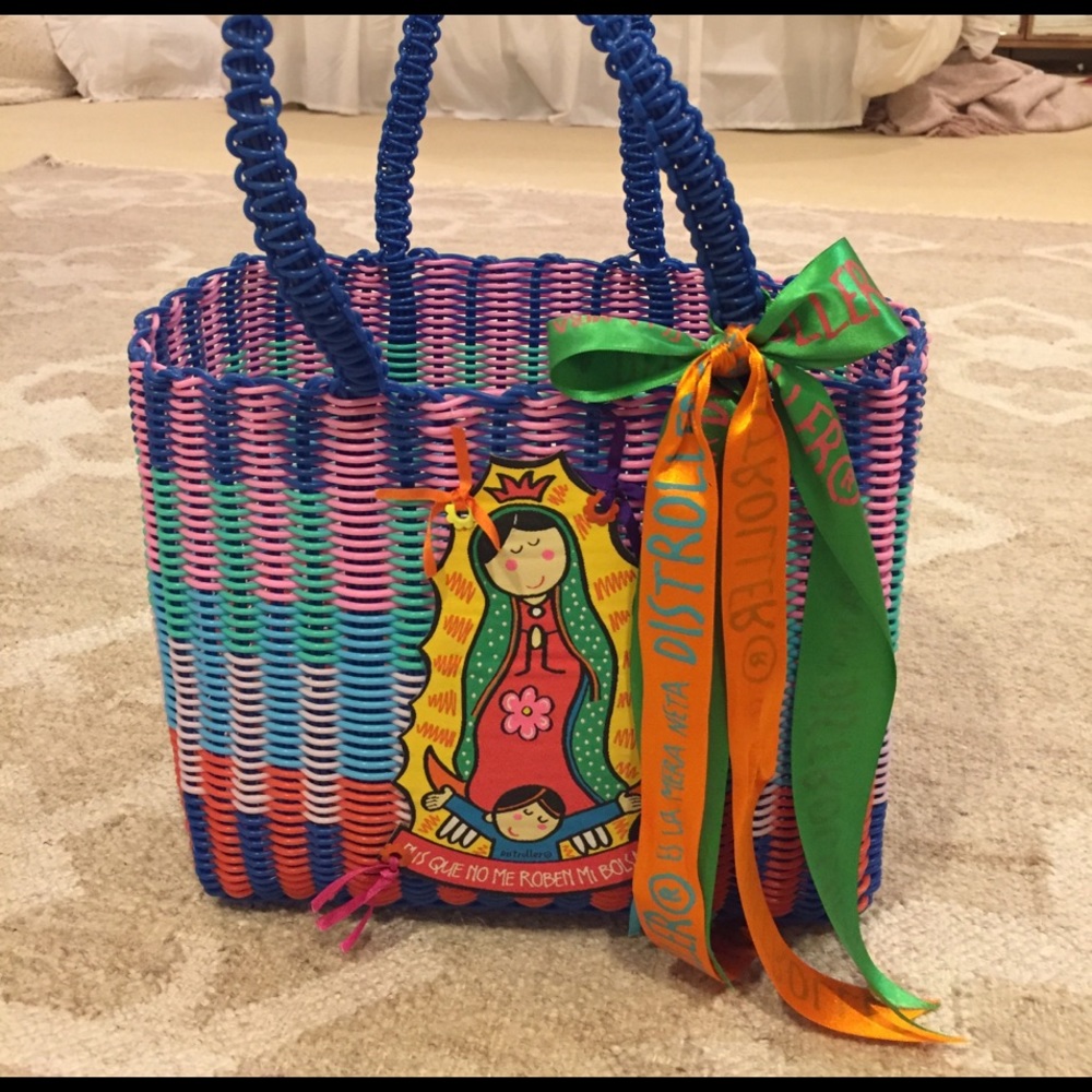 Virgin Mary plastic woven bag