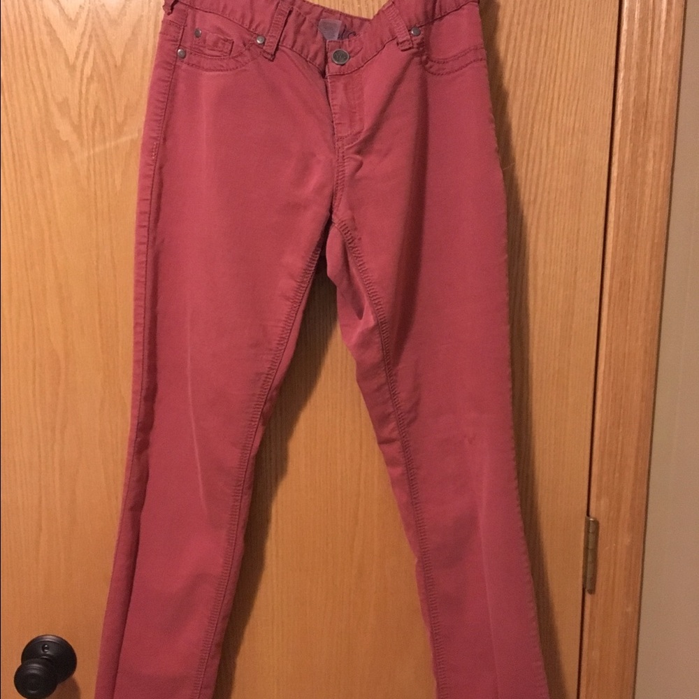 Wine colored skinny jean by Maurice's