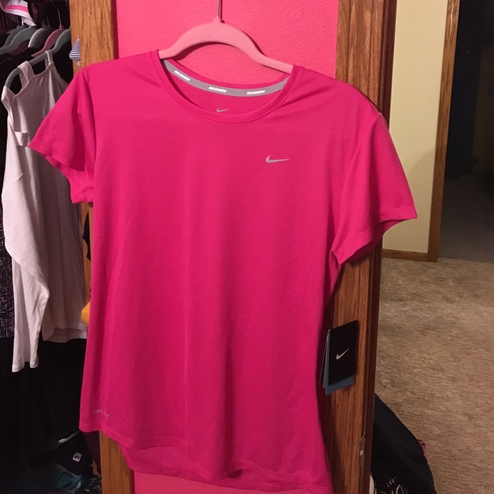 Hot pink Nike dri-fit running top