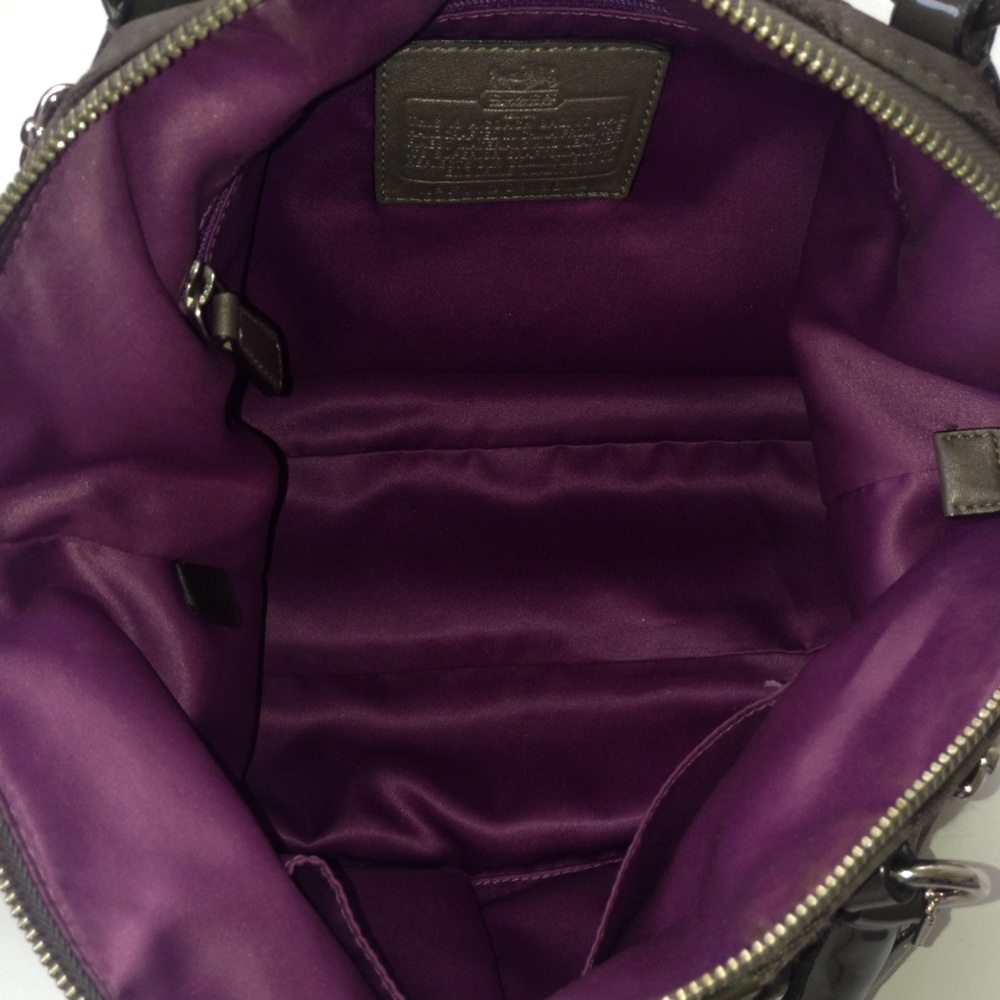 Rare Coach Op Art Taupe Madison Sophia Satchel_5