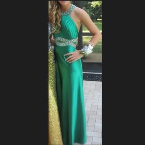 Emerald prom dress / military ball gown