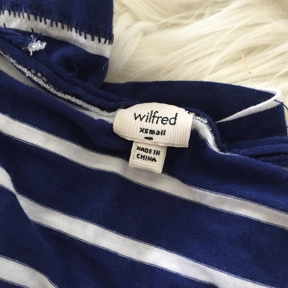 (SOLD) Anthropologie Blue and White Striped Top - Picture 3 of 4