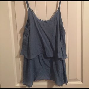 Blue strappy top