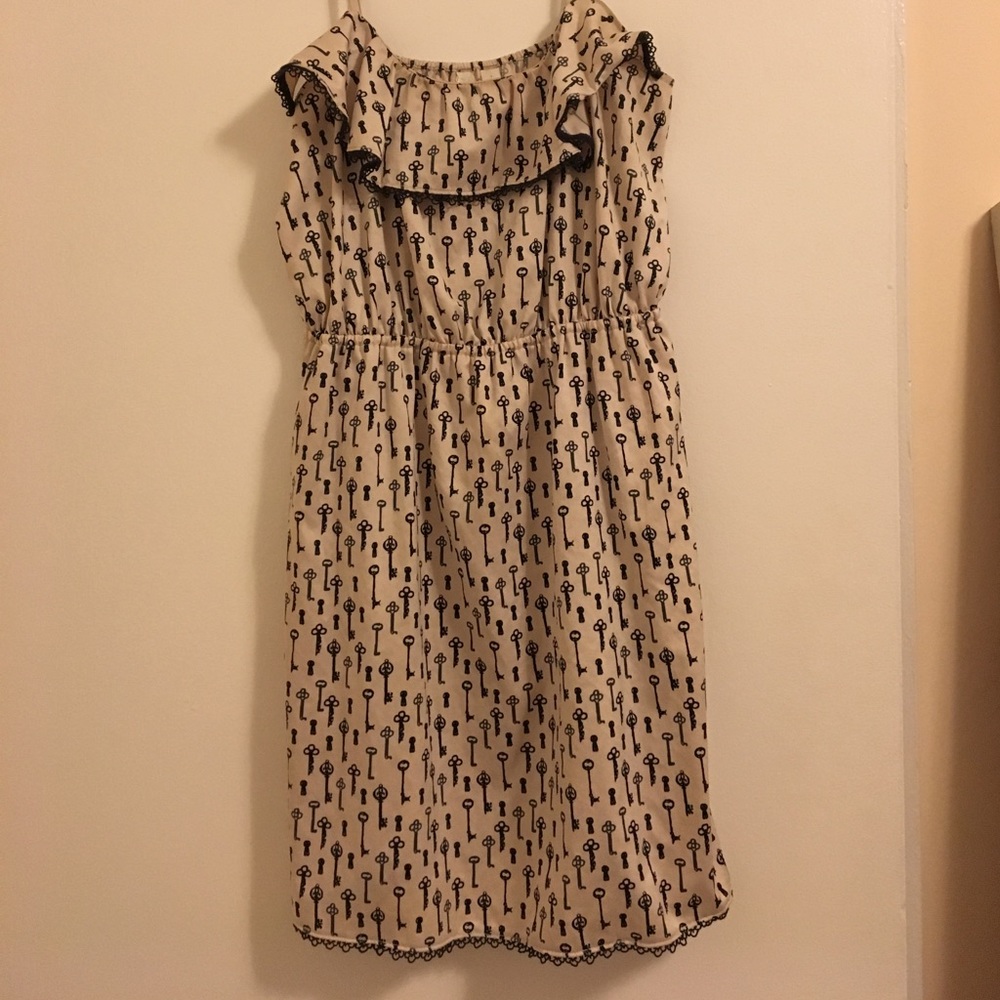 Anthropologie Eloise key print dress