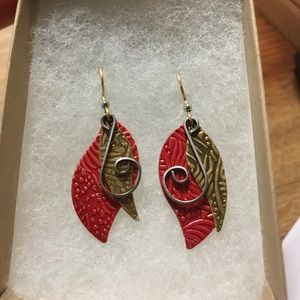 Dangling Fall Leaf Earrings