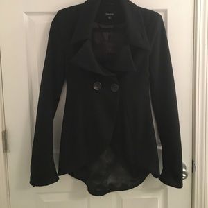 Bebe Wool Peat Coat with high low detail