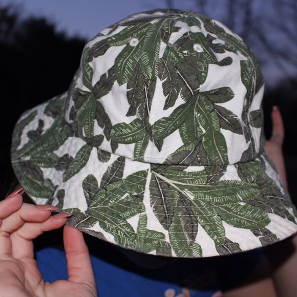 Tropical Leaf Bucket Hat - Picture 2 of 2