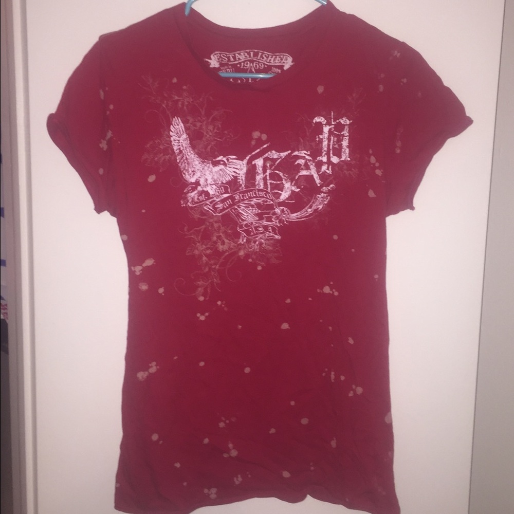 Red and white fitted tee from Gap - sz L