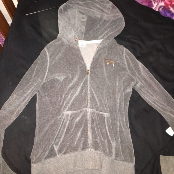 PINK victoria's secret s zip up hoodie - Picture 1 of 4