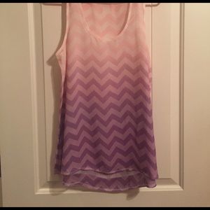 Ombré chevron tank