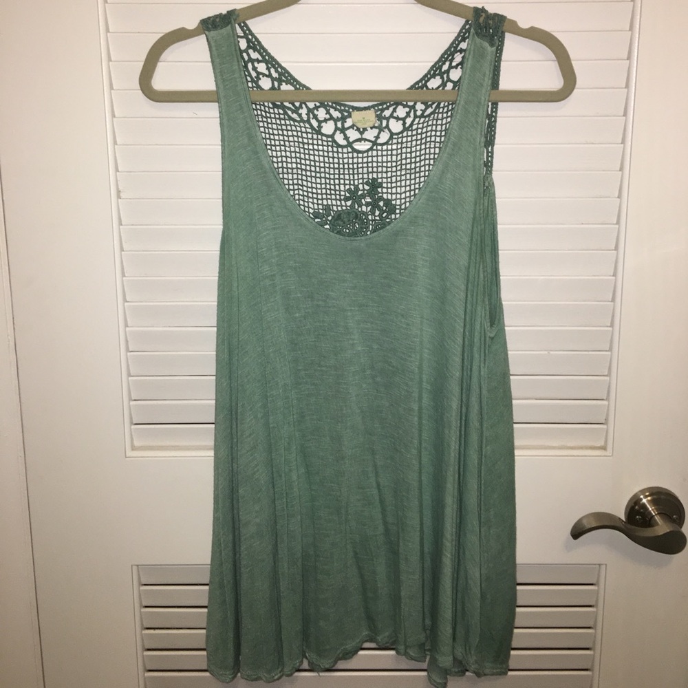 Open-Back/Embroidered Tank from Urban Outfitters