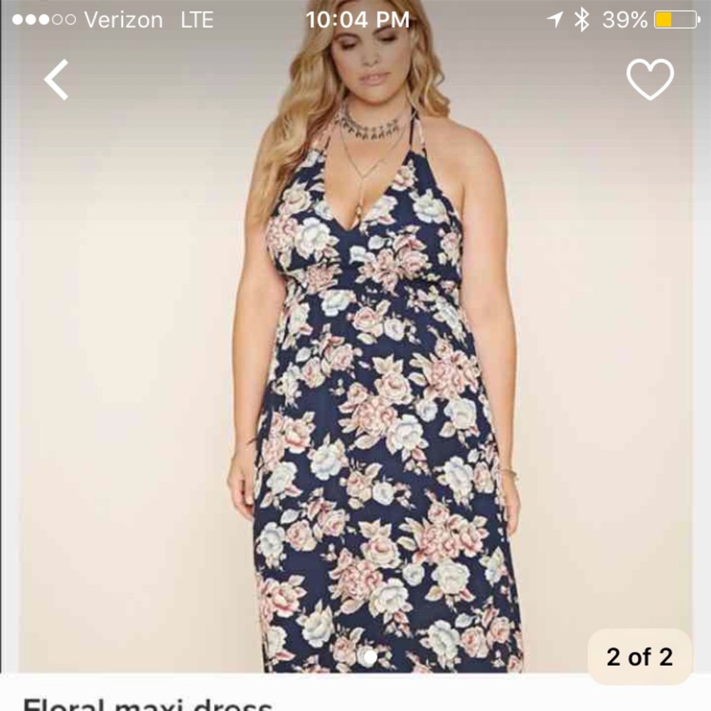 Forever 21 halter top plus size maxi dress