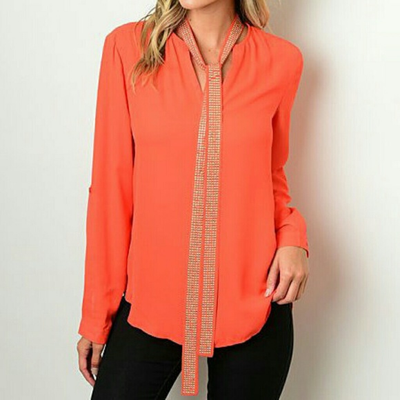 Chupchick Tops - Orange blouse .