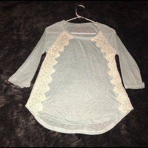 Light Blue Floral Top