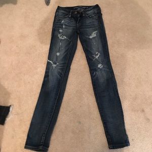 AEO ripped skinny jeans