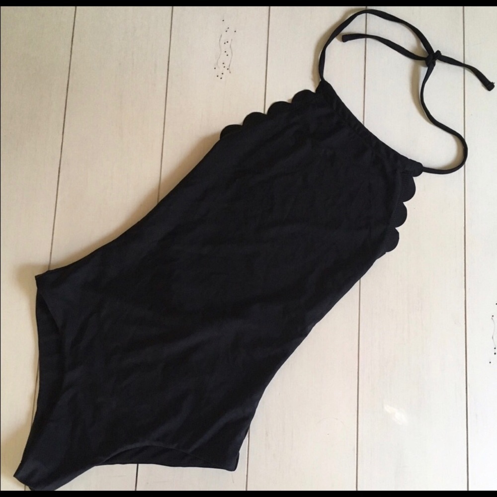 Vanilla Beach Scalloped One Piece Swimsuit