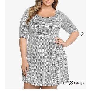 Polka dot cut out dress