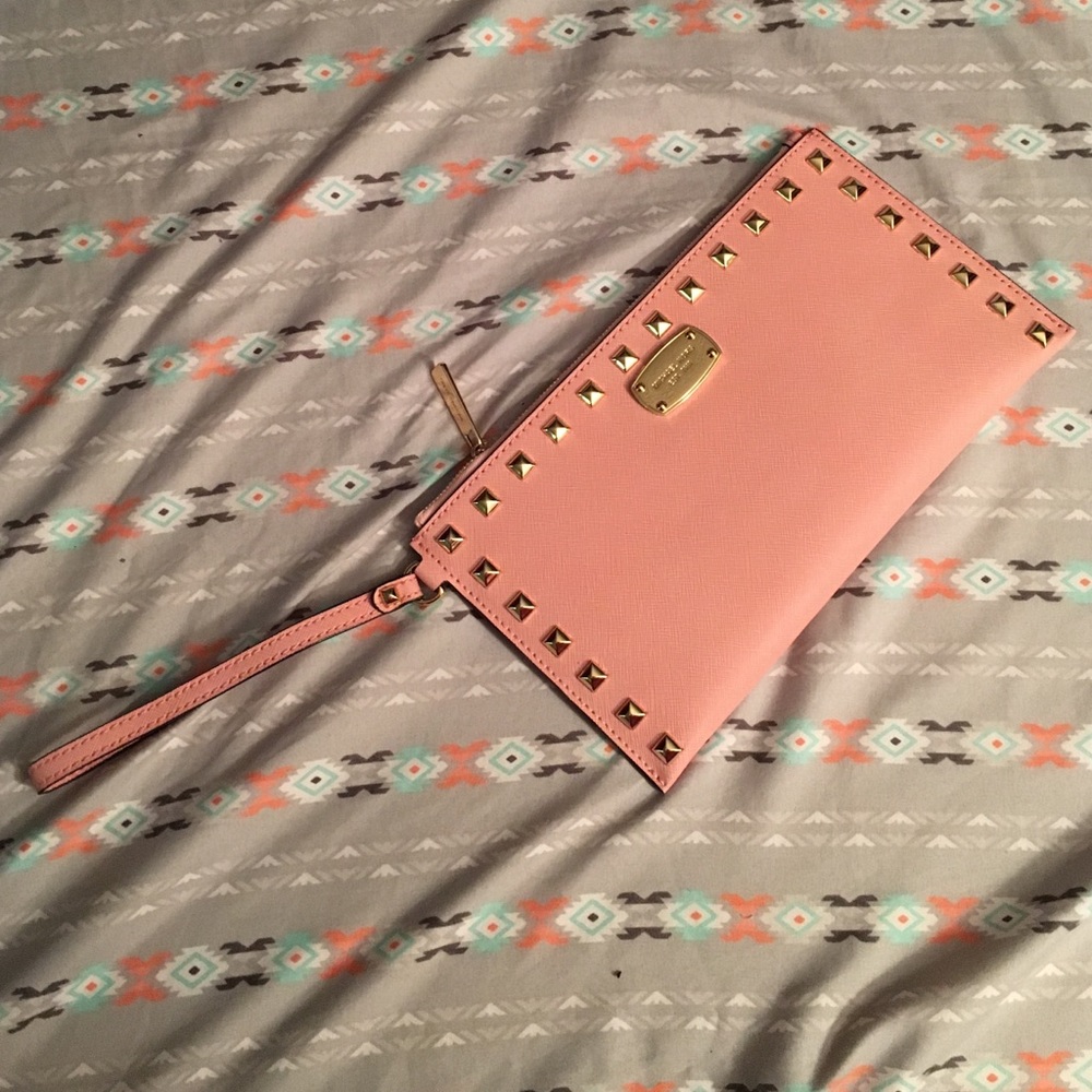 Michael Michael Kors Studded Zip Clutch