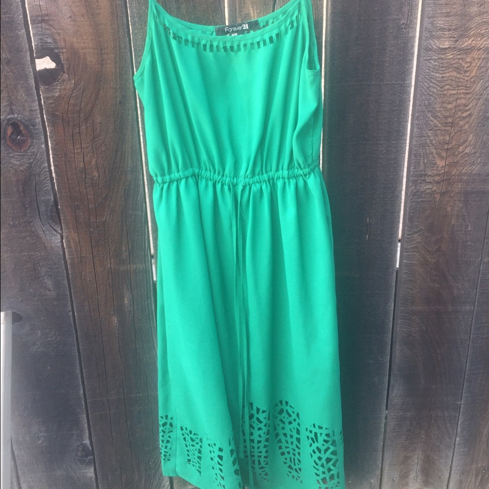 Green cutout Forever 21 spring dress