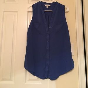 Cobalt blue flowy tank