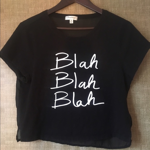 🔥 Graphic black and white tee with sheer back 🔥 - Picture 2 of 4