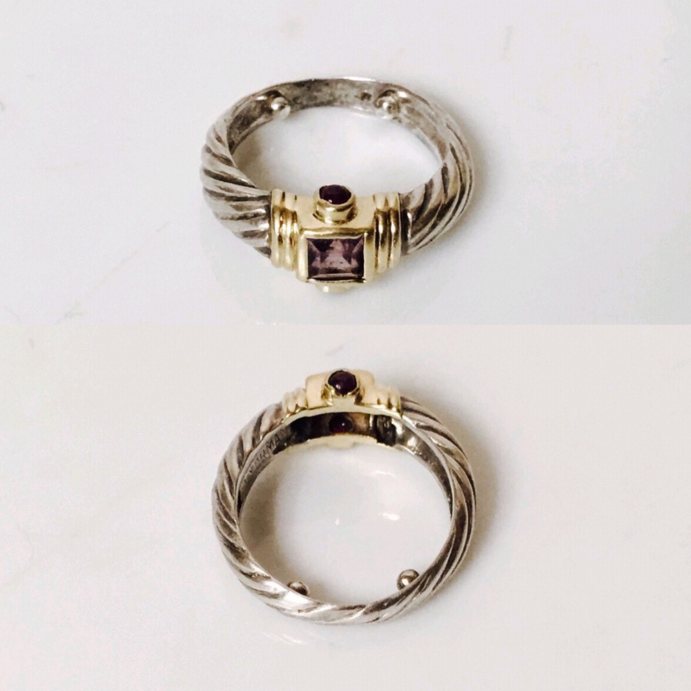 David Yurman Iolite & Amethyst Renaissance Ring - Picture 5 of 7