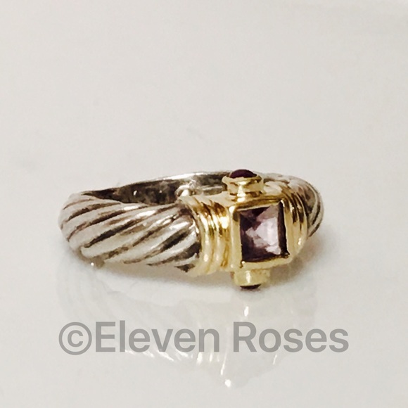 David Yurman Iolite & Amethyst Renaissance Ring - Picture 2 of 7