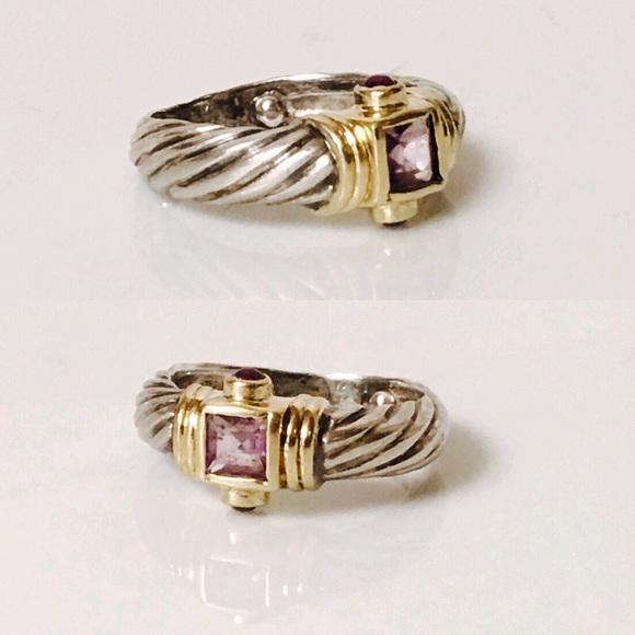 David Yurman Iolite & Amethyst Renaissance Ring - Picture 4 of 7