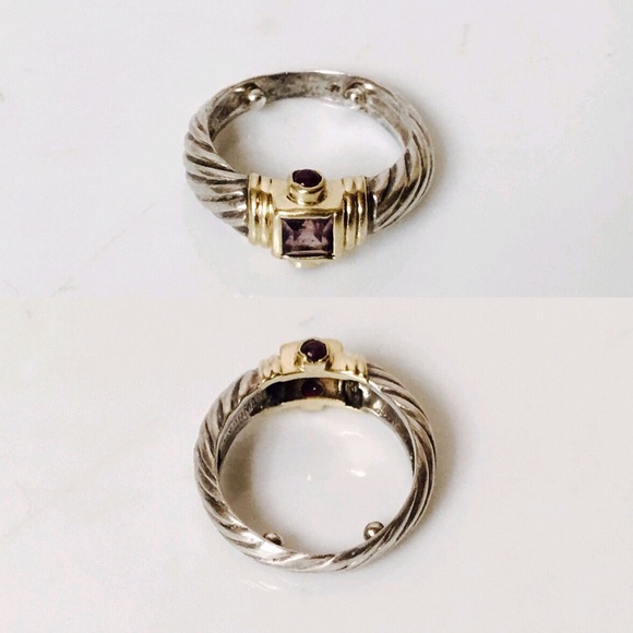 David Yurman Iolite & Amethyst Renaissance Ring - Picture 5 of 7