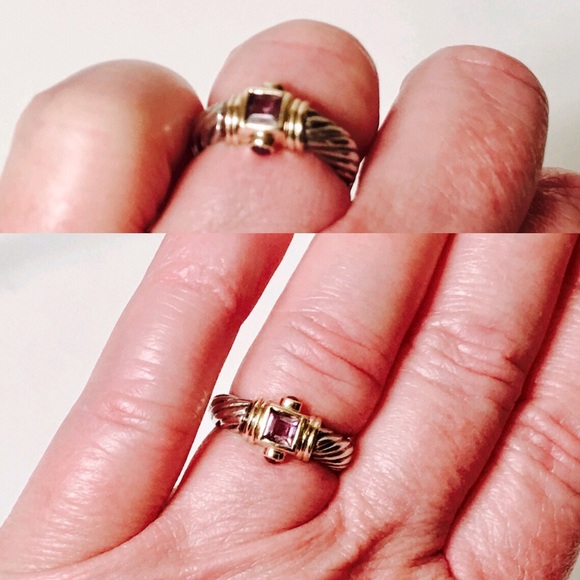 David Yurman Iolite & Amethyst Renaissance Ring - Picture 7 of 7