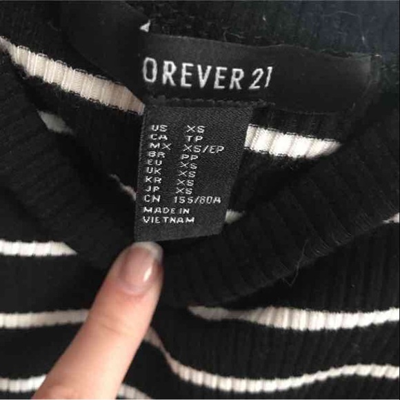 F21 Striped Ribbed Bodycon - Picture 2 of 2