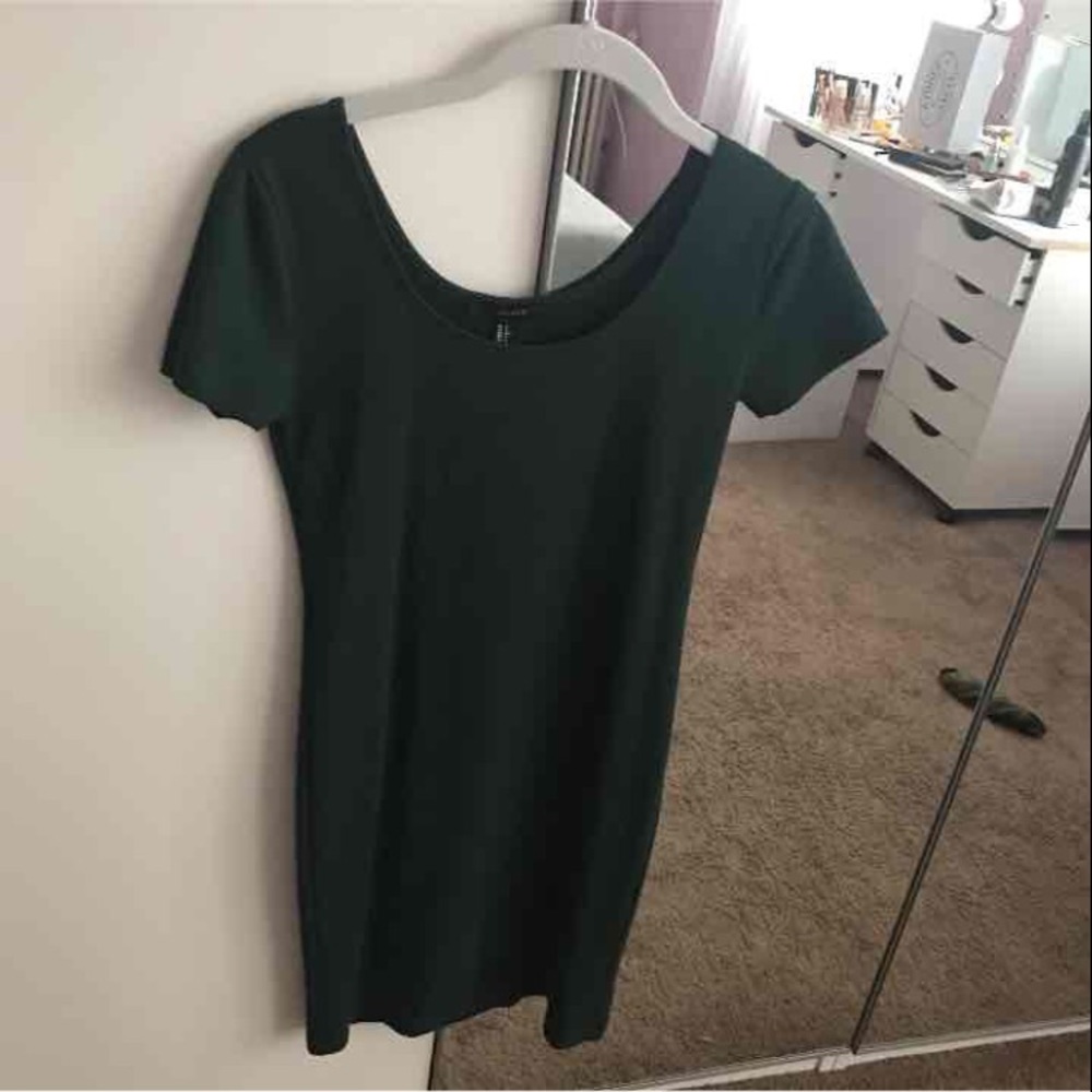 F21 Olive Green Ribbed Bodycon